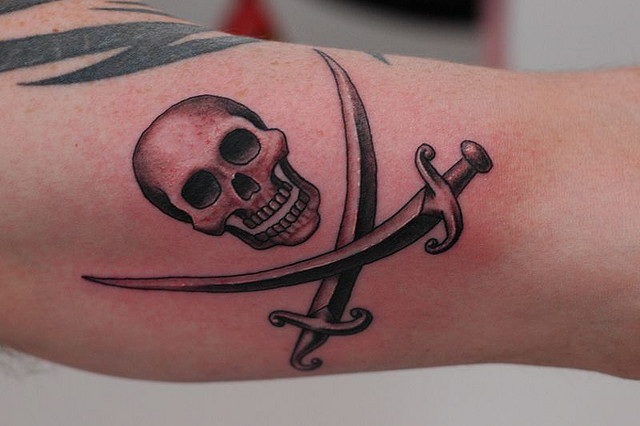 930 Pirate Sword Tattoo Stock Photos Pictures  RoyaltyFree Images   iStock