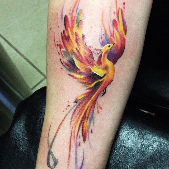 DeekaysTattoo - A phoenix is a mythical bird known for rising from its  ashes. Mythologically, it is a bird that periodically burns to death and is  reborn from its own ashes. For