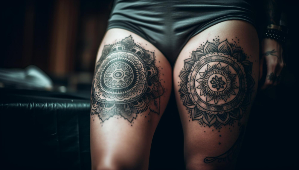 Tattoo on a woman's legs